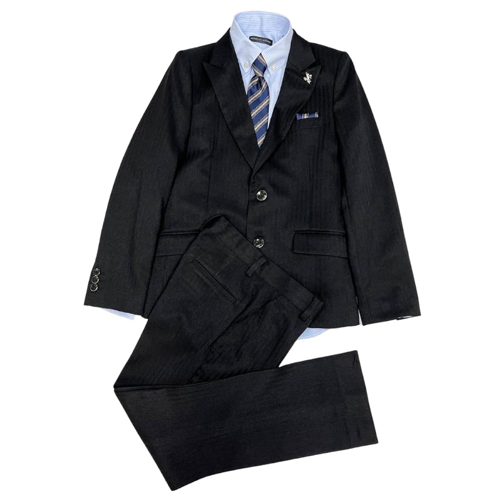 【極美品】ヒロミチナカノ フォーマルスーツ 160 卒業式 ブラック6点セット 卒業】【ヒロミチナカノ】フォーマルスーツ3点セット